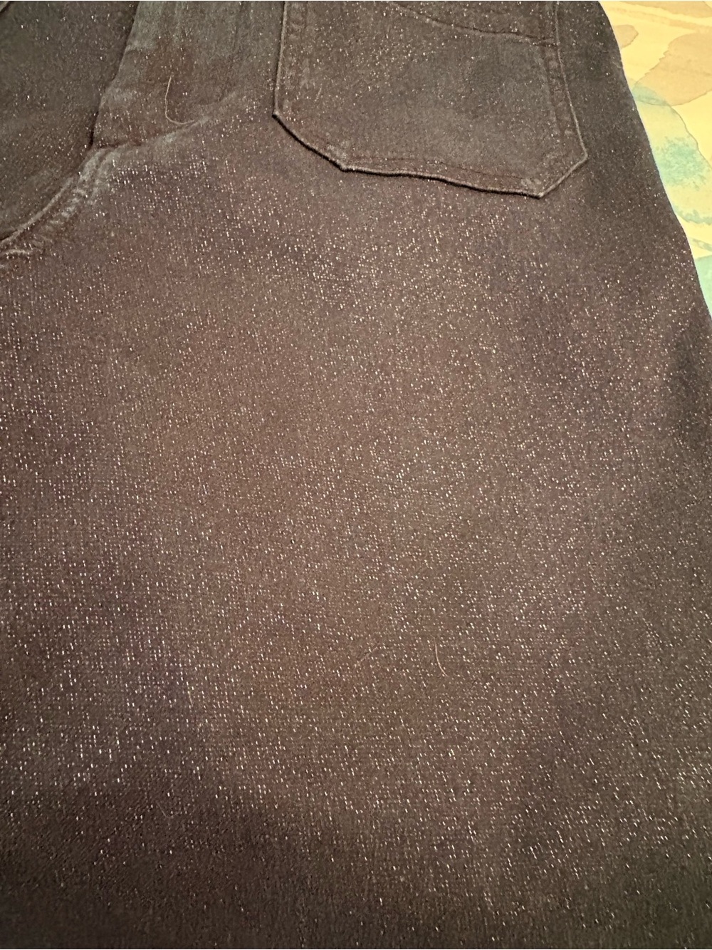 Maeve Colette High-Waist Wide Leg Women Jeans in Dark Navy with Sparkles. - Picture 8 of 9